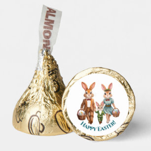 Easter Bunny Family Hunting for Eggs Hershey®'s Kisses®