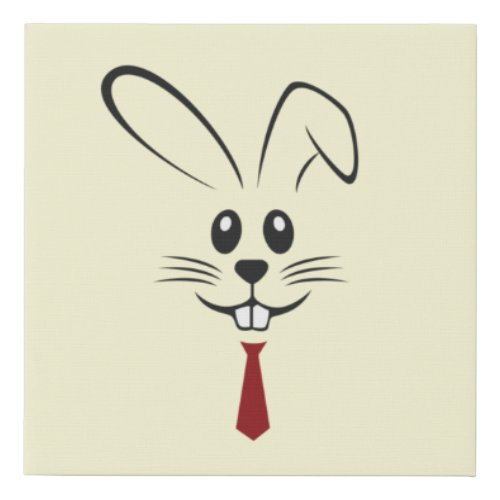 Easter Bunny    Faux Canvas Print