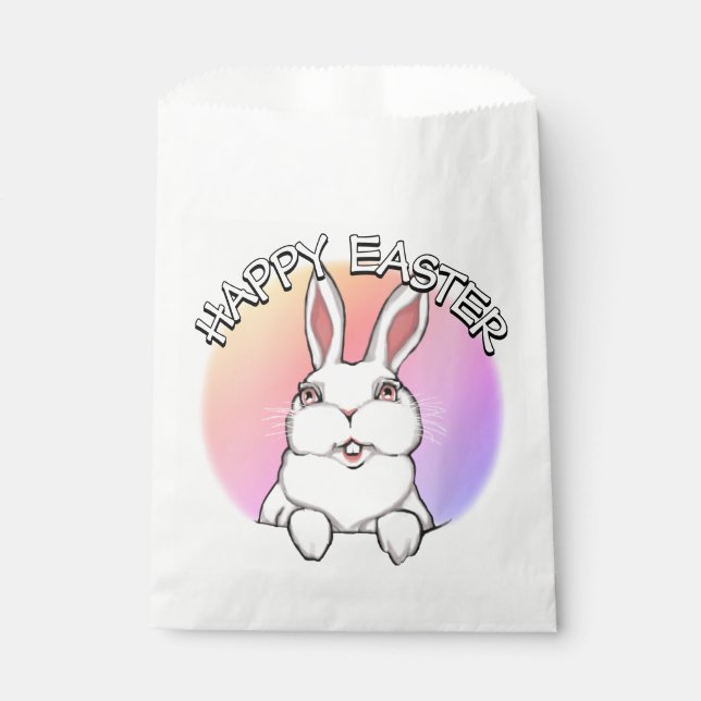 Easter Bunny Favor Bags Personalized Easter Bags (Front)