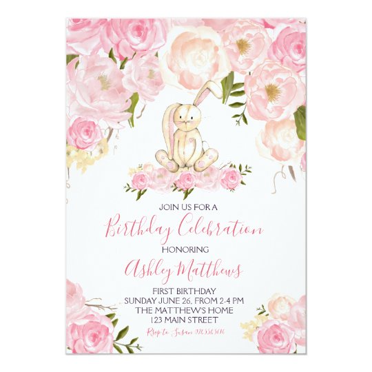 easter bunny first birthday some bunny invitation zazzle com