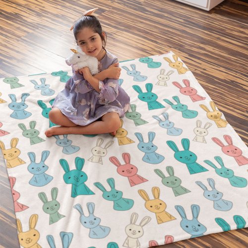 Easter Bunny Fleece Blanket