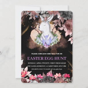 Easter Bunny, Floral Brunch Egg Hunt Invitation