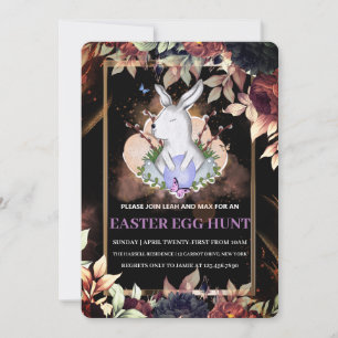 Easter Bunny, Floral Brunch Egg Hunt Invitation