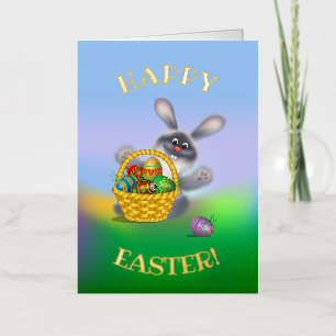 Easter Bunny Foil Greeting Card