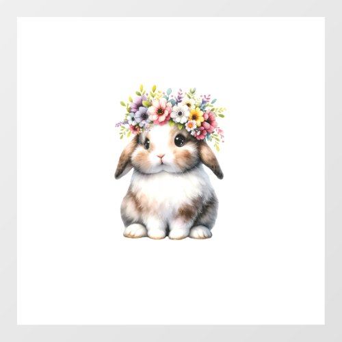 Easter Bunny for Women Girls - Easter Bunny Flower Floor Decals