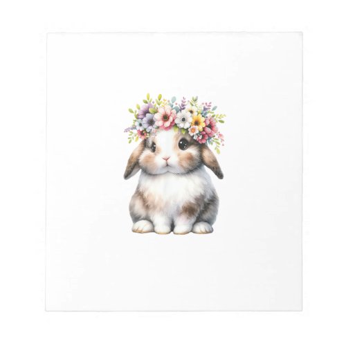 Easter Bunny for Women Girls - Easter Bunny Flower Notepad