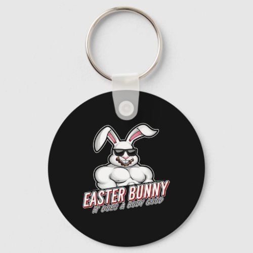 Easter Bunny Funny Gym Gymer Body  Keychain