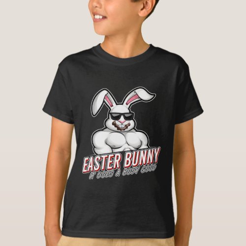 Easter Bunny Funny Gym Gymer Body  T_Shirt