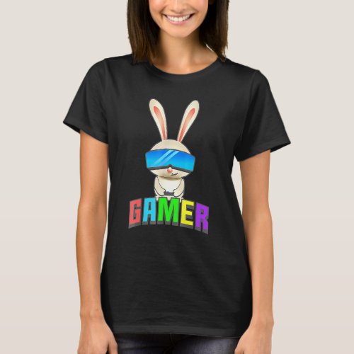 Easter Bunny Gamer Kids Graphic Gaming Boys T_Shirt