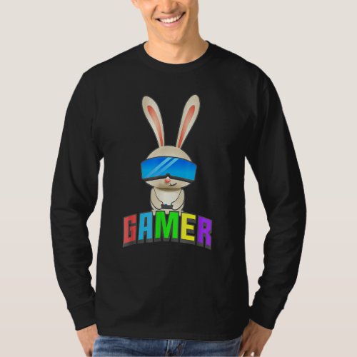 Easter Bunny Gamer  Kids Graphic Gaming Boys T_Shirt