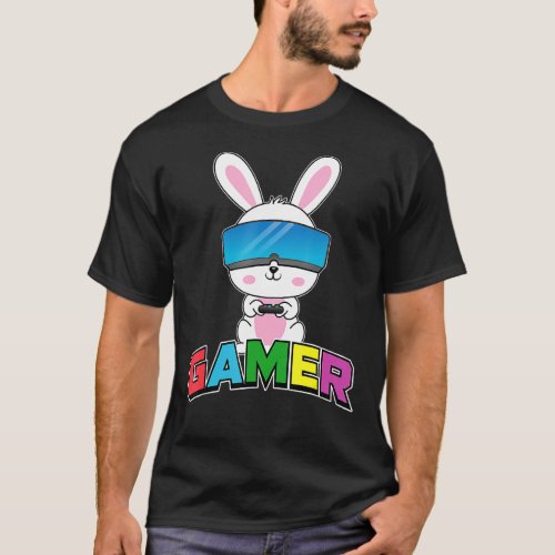 Easter Bunny Gamer Rabbit Easter Day Gaming Boys G T_Shirt