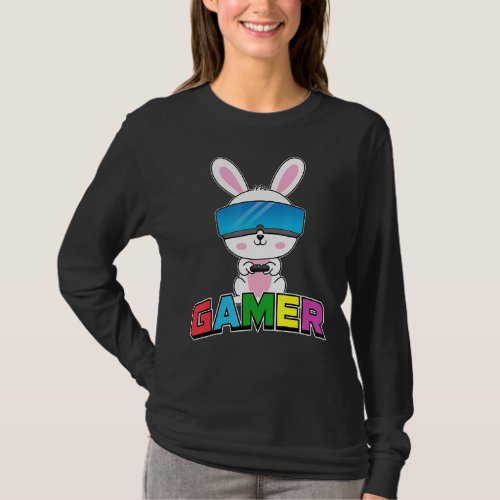 Easter Bunny Gamer Rabbit Easter Day Gaming Boys G T_Shirt