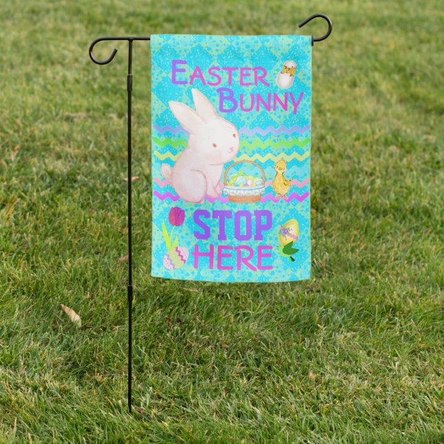 Easter Bunny Garden Flag (In SItu)