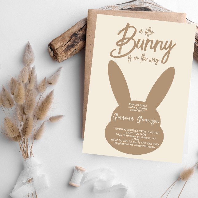 Easter Bunny Gender Neutral Baby Shower Invitation (Creator Uploaded)