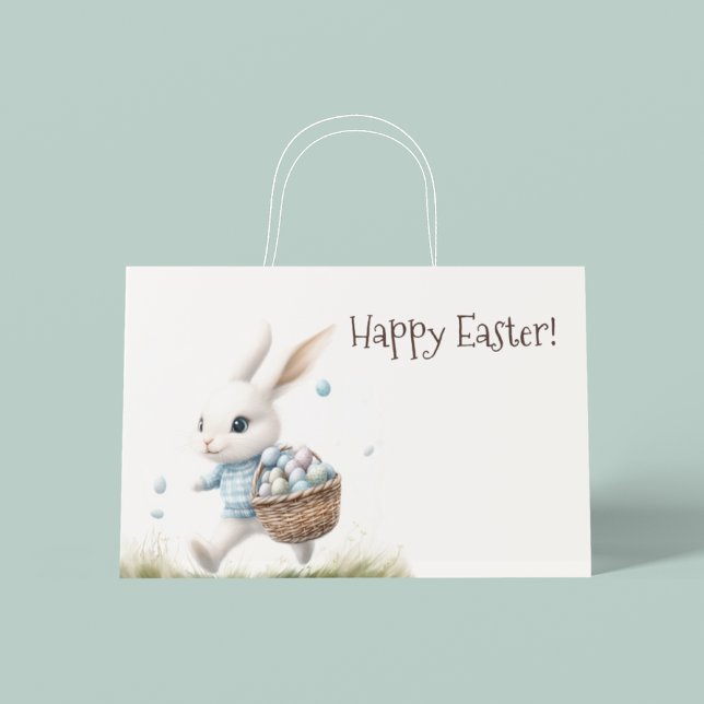 Easter Bunny Gift Bag | Whimsical Rabbit Large Bag (Creator Uploaded)