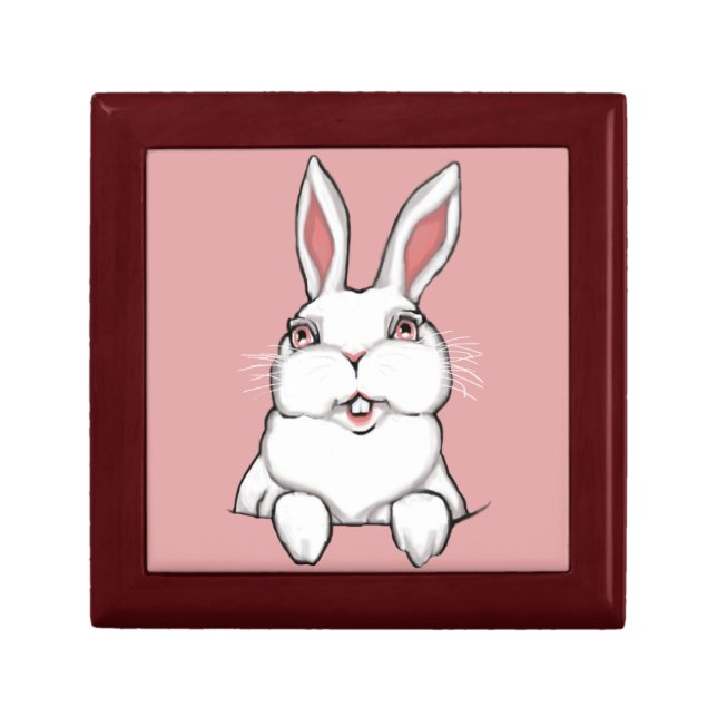 Easter Bunny Gift Box Easter Bunny Art Jewelry Box (Front)