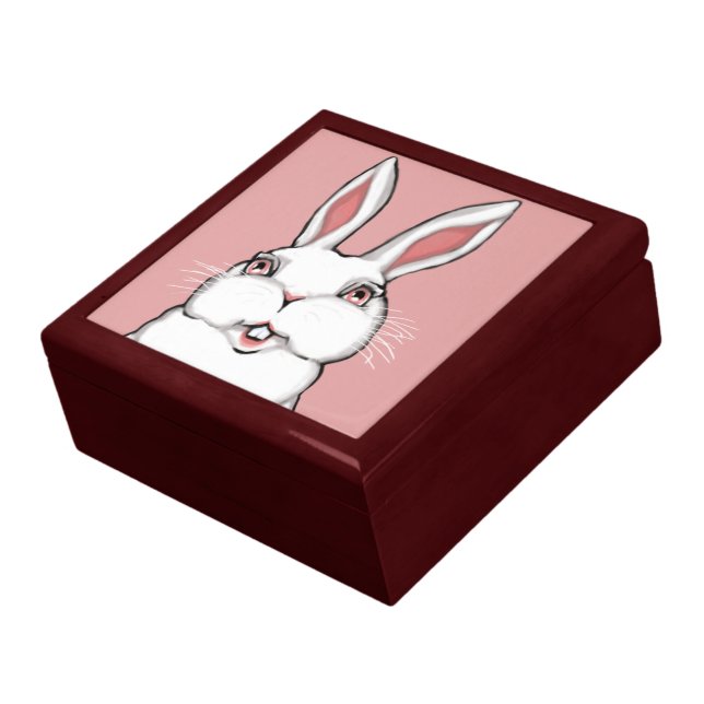 Easter Bunny Gift Box Easter Bunny Art Jewelry Box (Side)