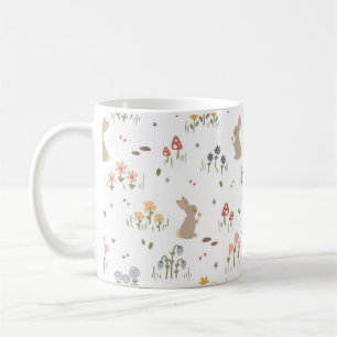 Easter Bunny Gift Kids Coffee Mug Wildflowers Mug