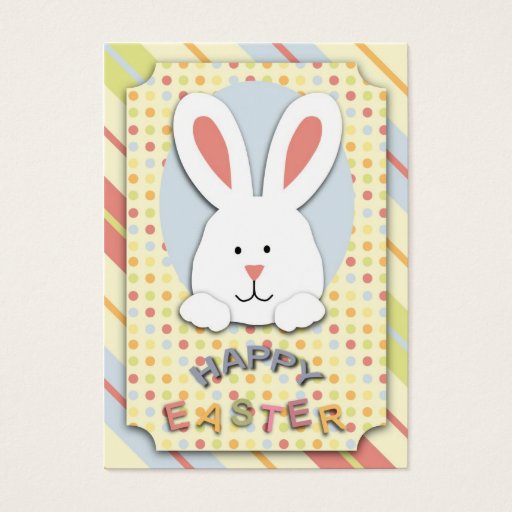 Customizable Easter Bunny Gift Tag Business Card Templates