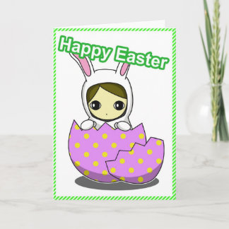 Easter Bunny Girl card