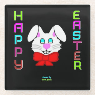 Easter Bunny Glass Coaster