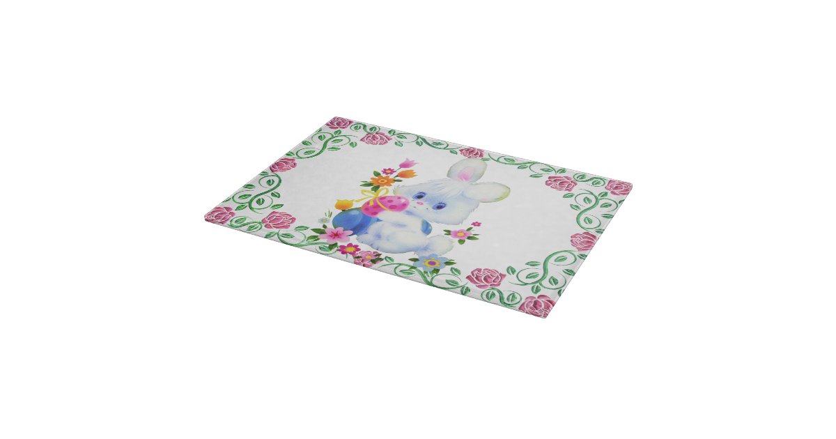 Easter Bunny Glass cutting board | Zazzle