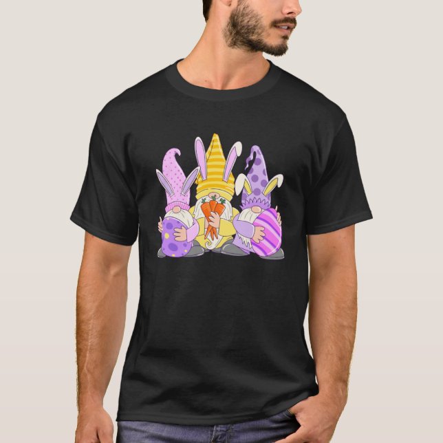 Easter Bunny Gnome Bunny Loves Me women s mens kid T-Shirt (Front)