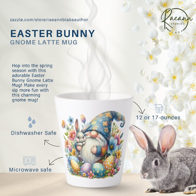 Easter Bunny Gnome Latte Mug (Creator Uploaded)