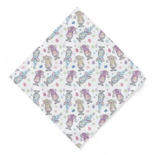 Easter Bunny Gnome Pattern Bandana