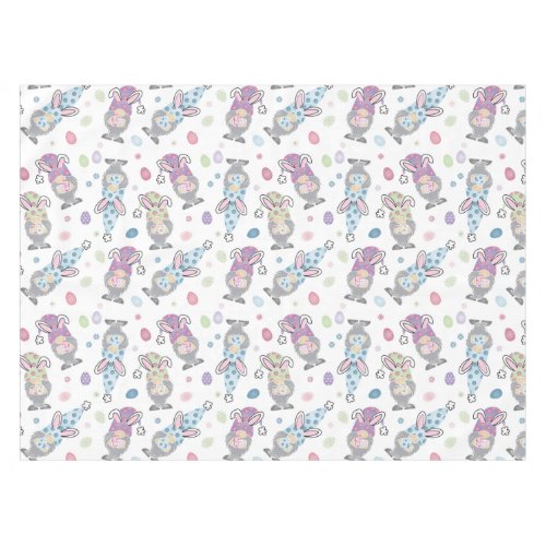 Easter Bunny Gnome Pattern Tablecloth