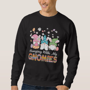 Easter Bunny Gnome Spring Easter Egg Hunting & Bas Sweatshirt
