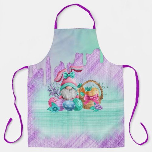 Easter Bunny Gnome With Basket Eggs  Apron