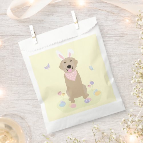 Easter Bunny Golden Retriever Favor Bag