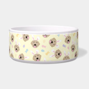 Easter Bunny Golden Retriever Pattern Bowl