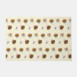 Easter Bunny Golden Retriever Pattern Doormat