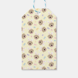 Easter Bunny Golden Retriever Pattern Gift Tags