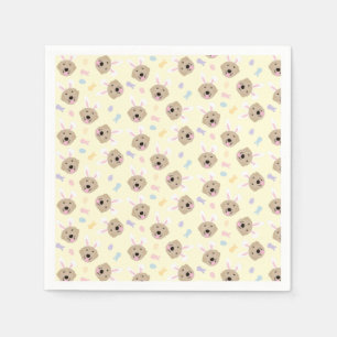 Easter Bunny Golden Retriever Pattern  Napkins