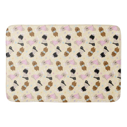 Easter Bunny Goldendoodle Dogs Bath Mat