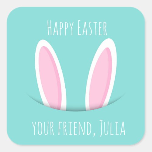 Easter Bunny Goodie Bag Square Sticker