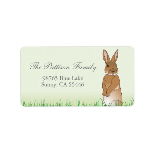 Easter BunnyGreen Grass Label