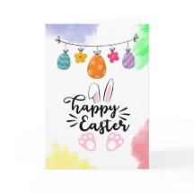 Easter Bunny Greeting Card – Bright Spring Colors 