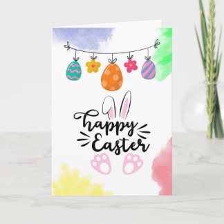 Easter Bunny Greeting Card – Bright Spring Colors 