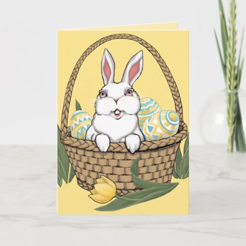 Easter Bunny Greeting Card Custom or Blank Card