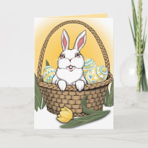 Easter Bunny Greeting Card Custom or Blank Card