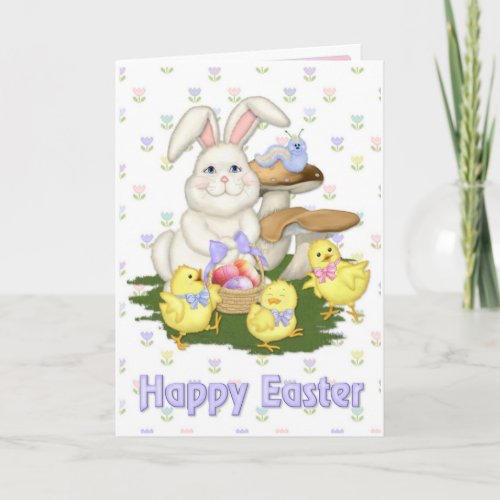Easter Bunny Greeting Holiday Card