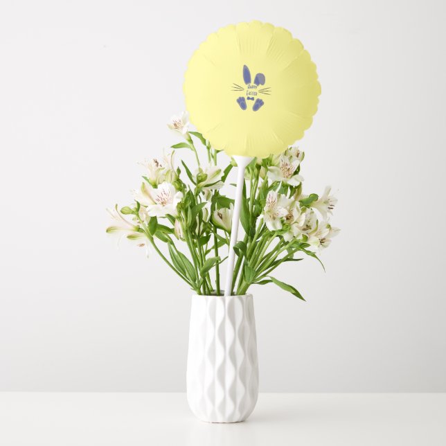 Easter Bunny Happy Easter Blue and Yellow Balloon (Vase)