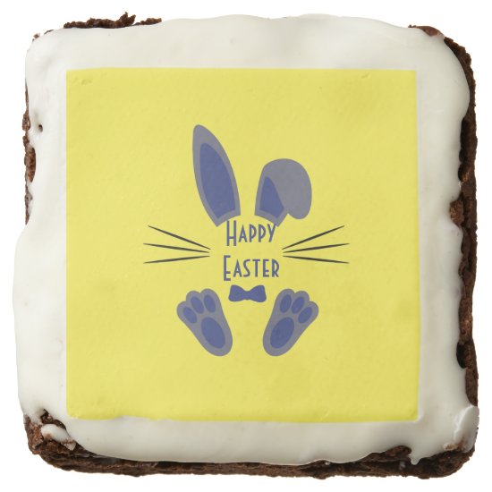 Easter Bunny Happy Easter Blue and Yellow Brownie