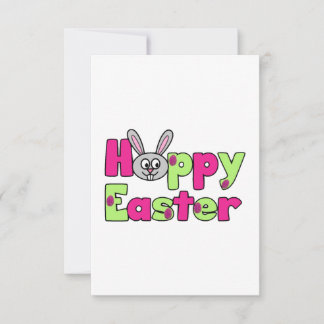 Easter Bunny Happy Easter Eggs Thank You Card