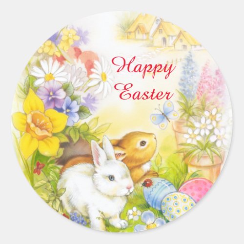Easter bunny happy Easter sticker