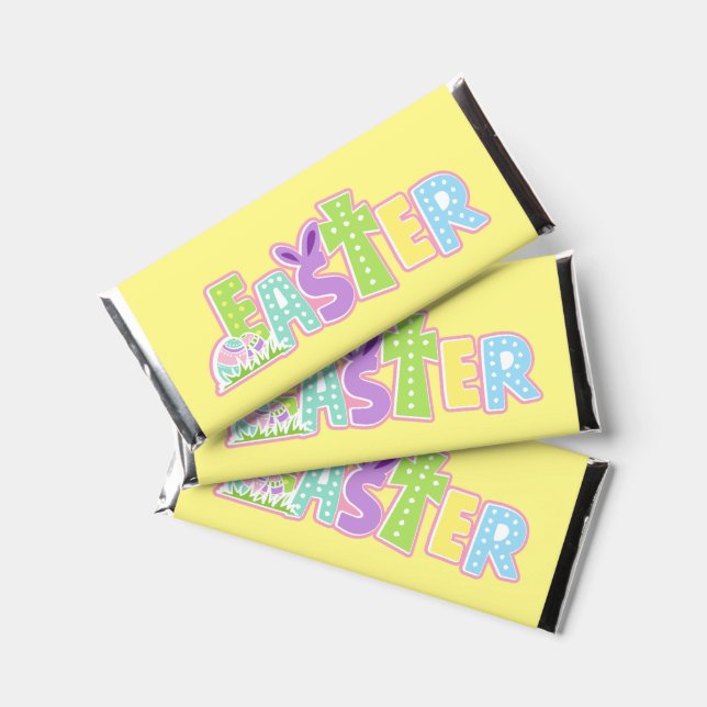 Easter Bunny Hershey Bar Favors (Front)